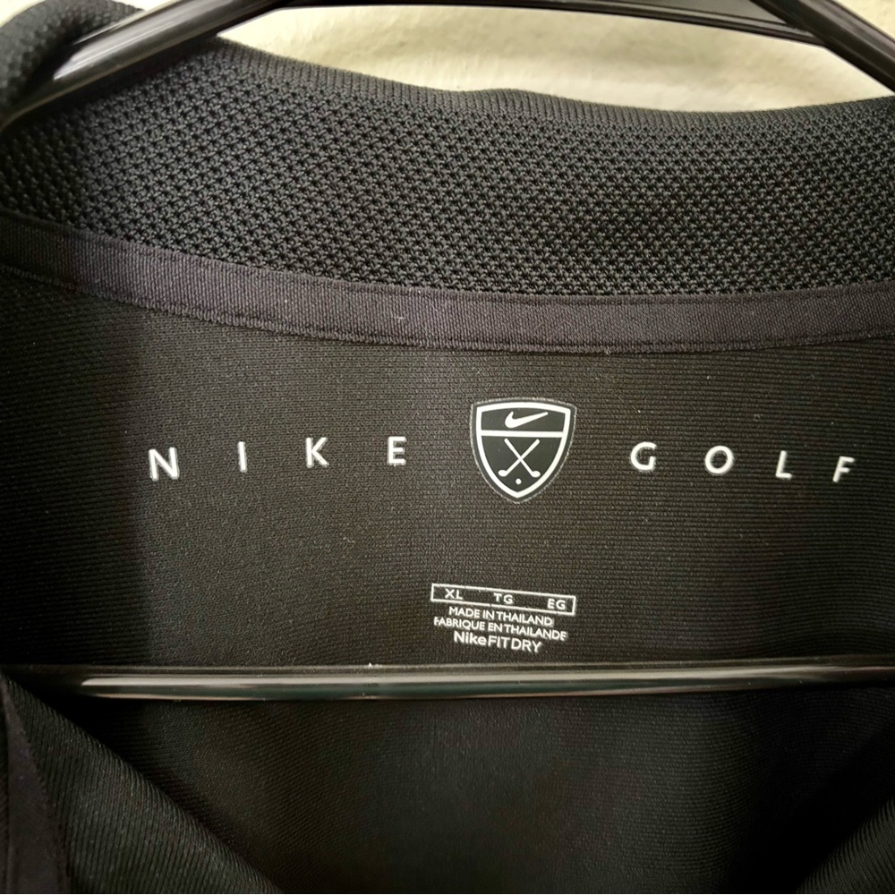 Nike Men's Black Long Sleeve Golf Dry-fit Polo - Picture 4 of 8